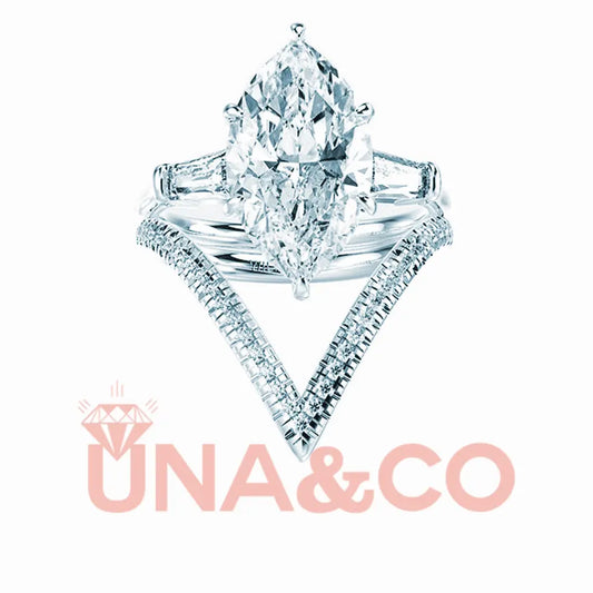 Fashion Marquise Olive 2-Piece Ring UNA&CO