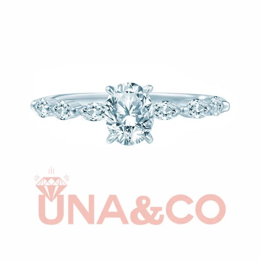 Oval and Marquise Cut Engagement Ring UNA&CO
