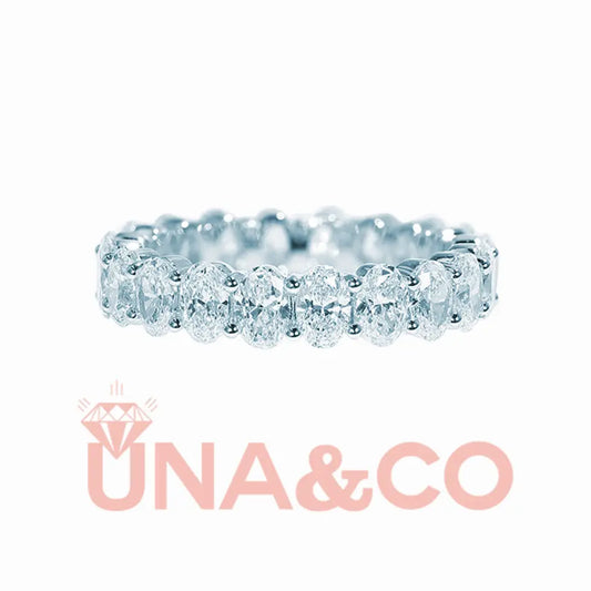 Oval cut half circle Moissanite ring UNA&CO
