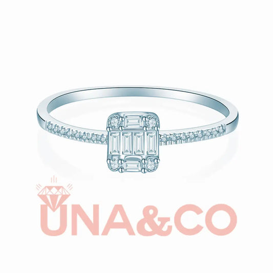 Emerald cut small rock candy ring UNA&CO