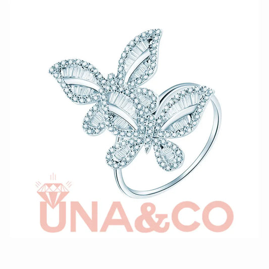 Double butterfly trapezoid cut ring UNA&CO