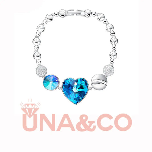 Simple & Elegant Heart-shaped Gem Bracelet UNA&CO