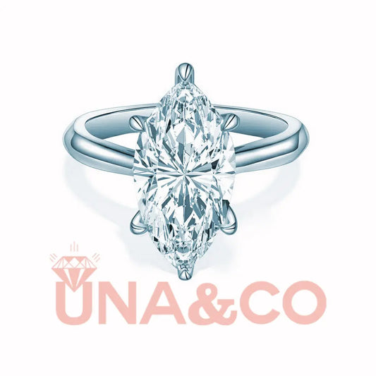 Luxury Six Prong Marquise Moissanite Ring(5-7CT) UNA&CO