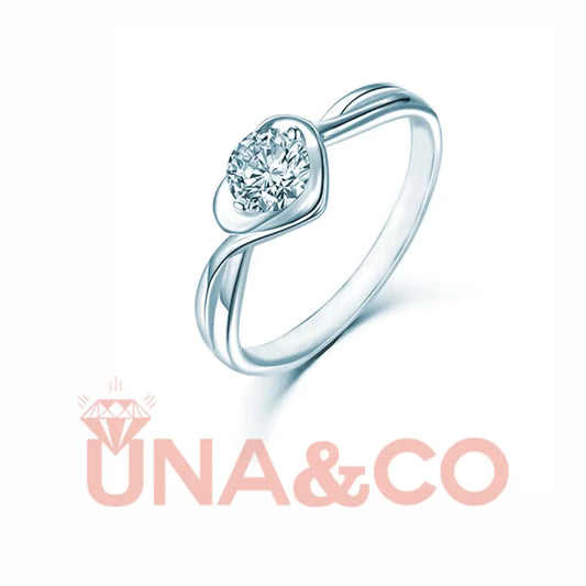 Moissanite Romantic Heart-shaped Ring UNA&CO