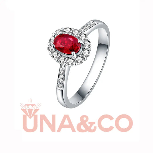 Cherry Ruby Gypsophila Ring UNA&CO