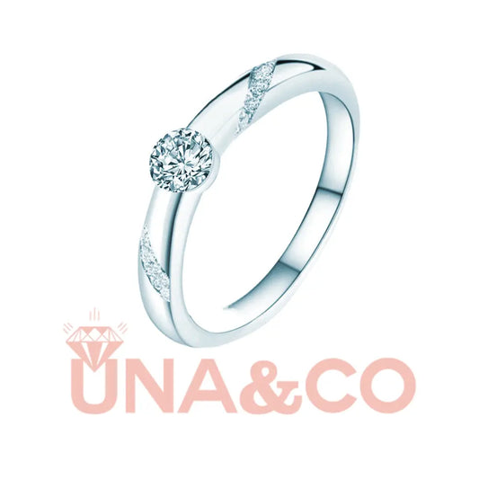 Bezel Setting Ring Moissanite 0.15CT UNA&CO