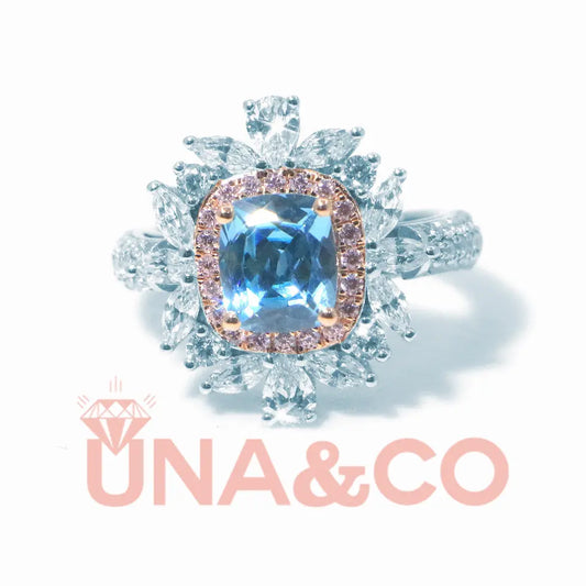 Sapphire Cushion Ring for Lady UNA&CO
