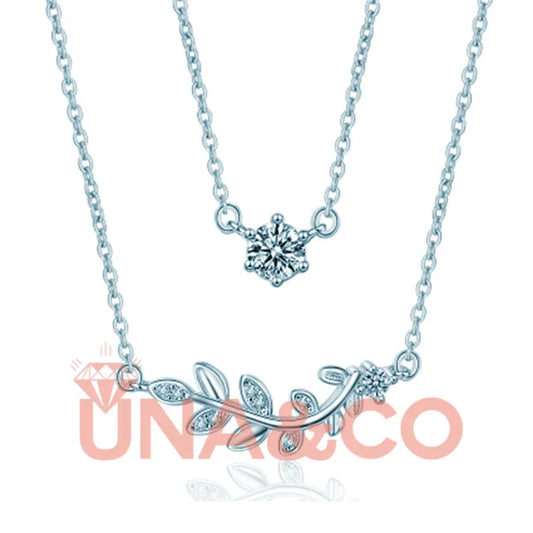 Double Leaves Special Design Necklace UNA.CO