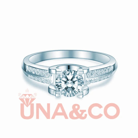 Classic Ox Head 2Carats Moissanite Style Moissanite Ring UNA.CO