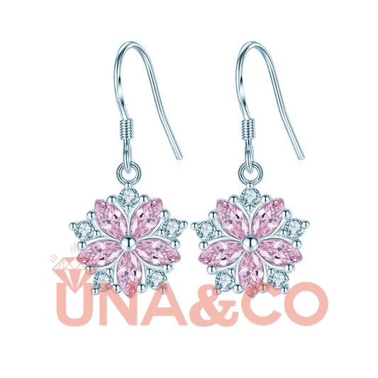 Romantic Snowflake Crystal Earrings