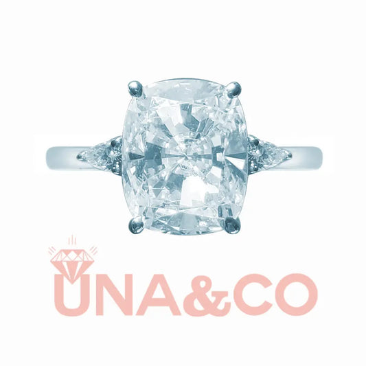Brilliant Rectangular Cushion-Cut Engagement Ring UNA&CO
