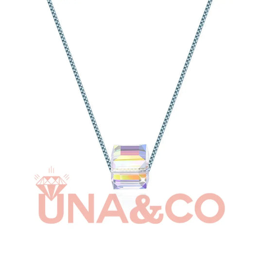 Cubic Candy Shape Shiny Necklace UNA.CO