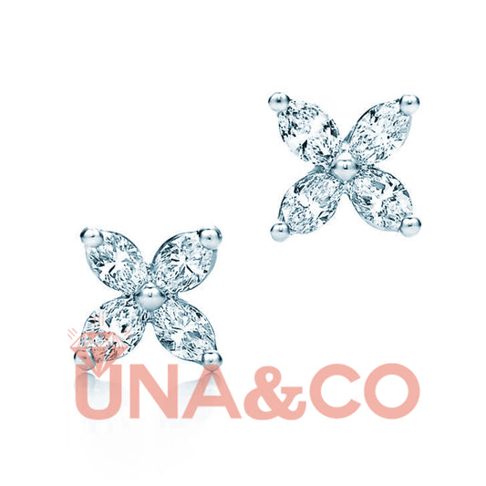 Four-petal Flower Design Earrings