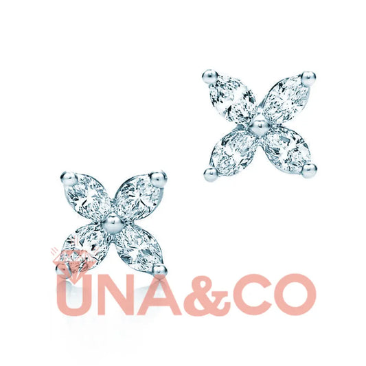 Four-petal Flower Design Earrings UNA.CO