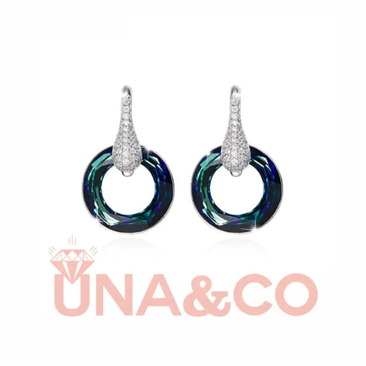 Delicate Round Circle Dangle Earrings UNA.CO