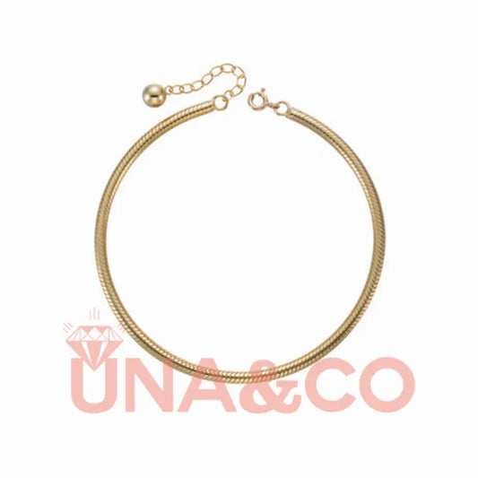 Thick Snake Bone Chain Anklet-Two Colors Available UNA.CO