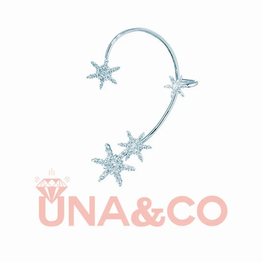 Long Snowflake Ear-hook Earrings UNA&CO