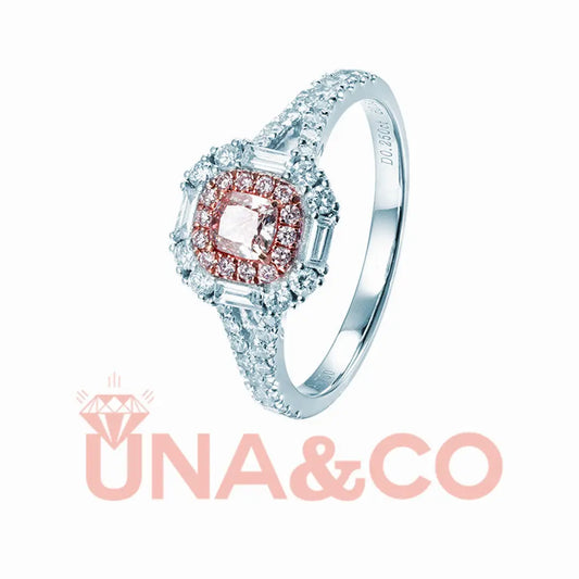 Cushion Cut Pink Gem Ring UNA&CO