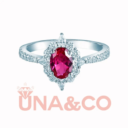 Oval Cut Ruby Gem Ring UNA&CO