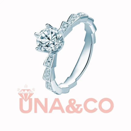 Unique Snake Bone Engagement Ring UNA&CO