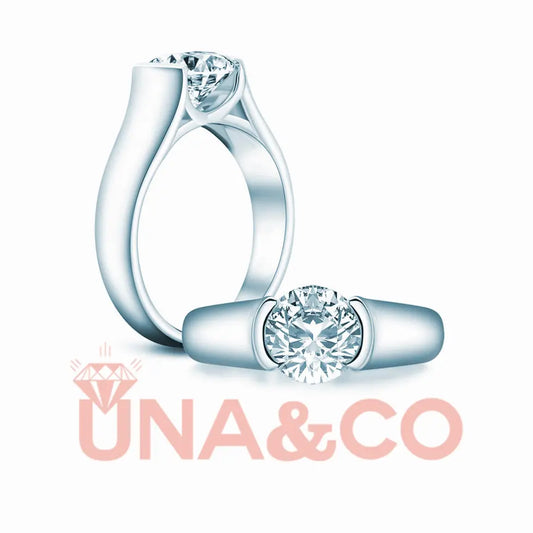 Fashionable and Simple Engagement Ring UNA&CO