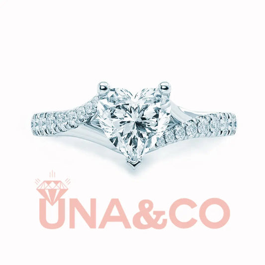 Asymmetric Heart Shape Engagement Ring UNA&CO
