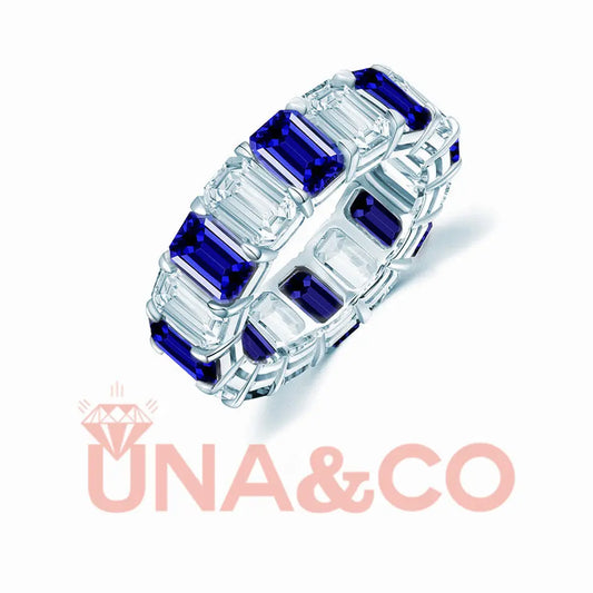 Emerald Cut Sapphire Gem Ring UNA&CO