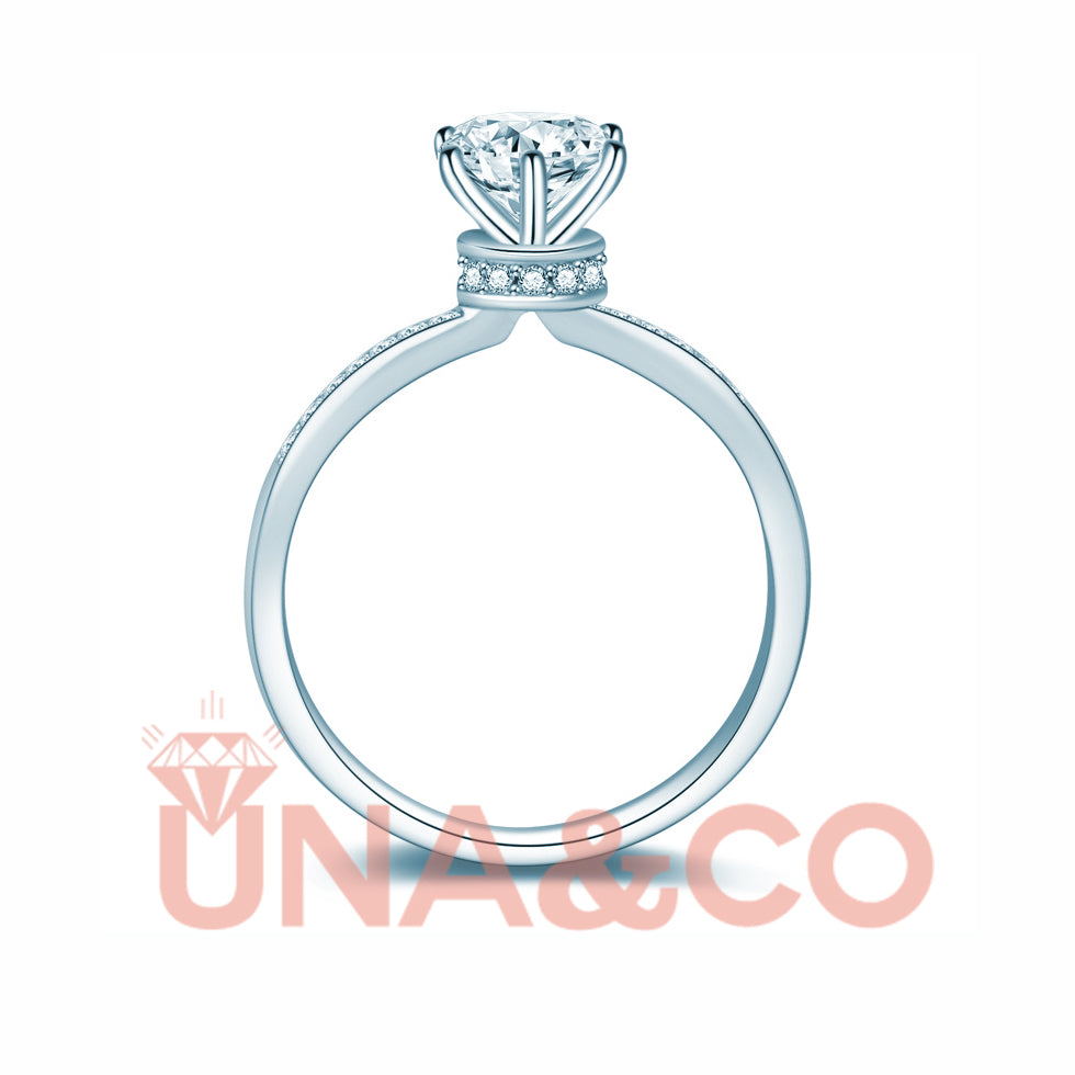 Crown Setting Six Prong Engagement Ring