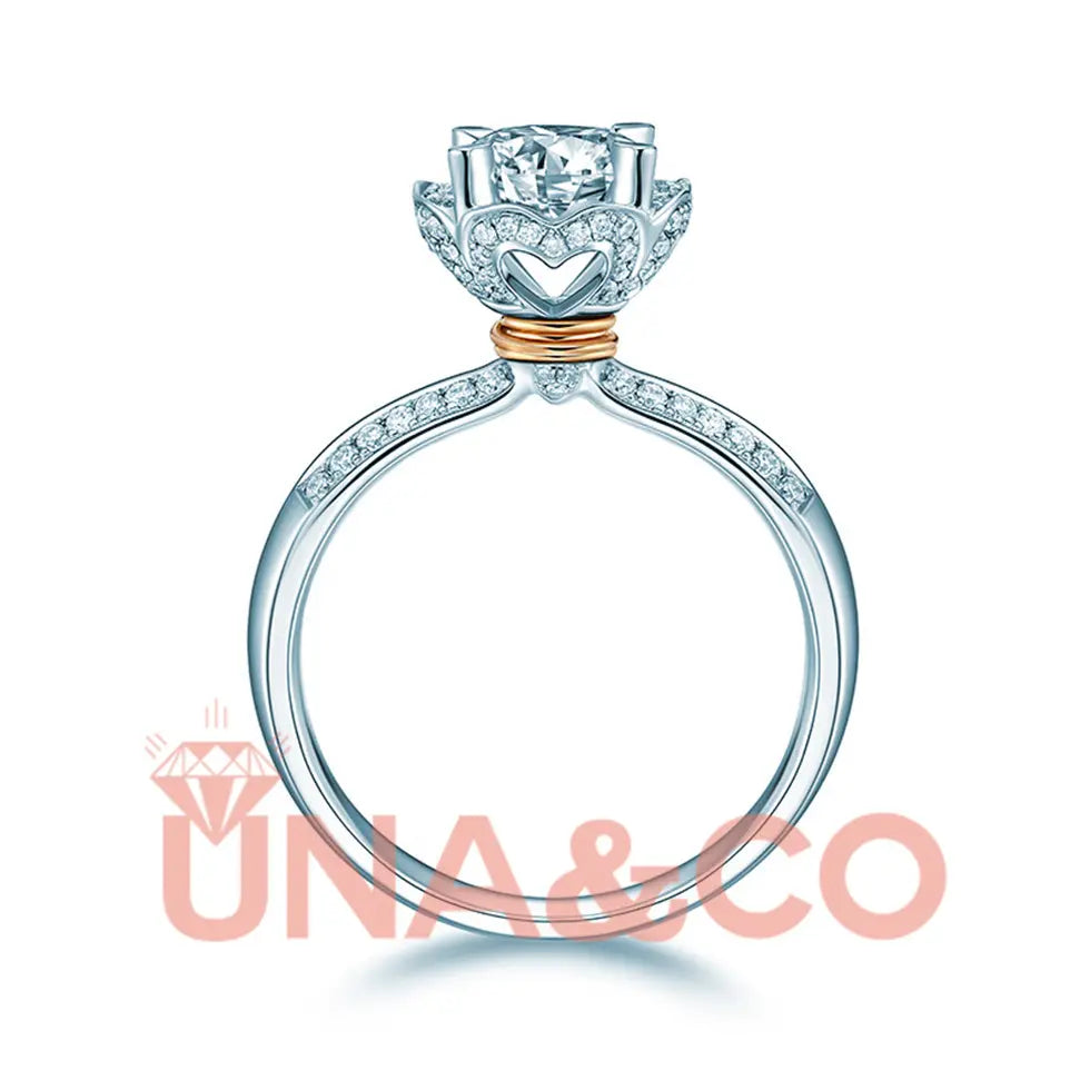 Moissanite Ring Twined by Rosegold UNA.CO