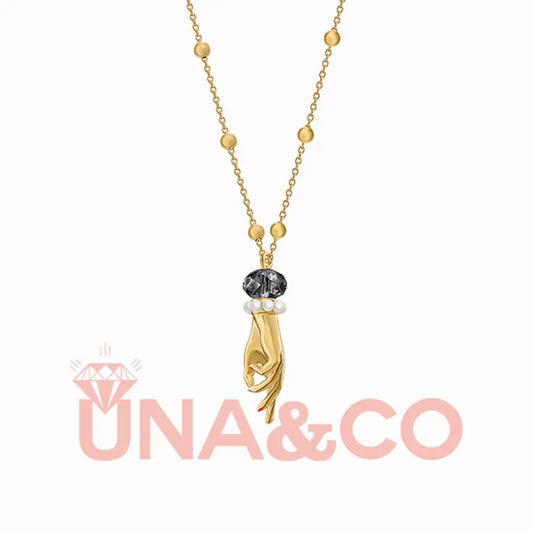 Elegant Slim Hand Shape Necklace UNA.CO