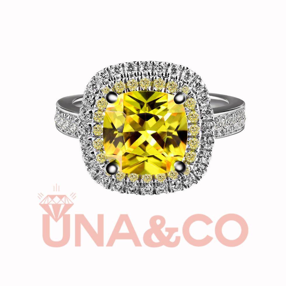 Square-shape Shine Gem Ring
