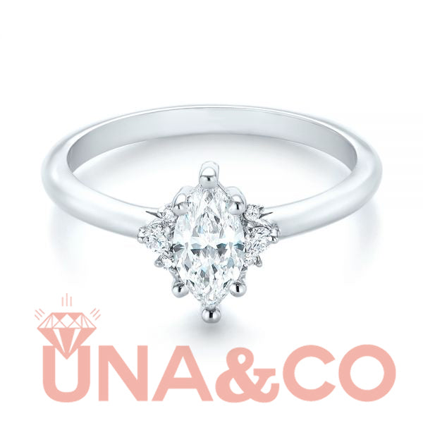 Marquise Cut Solitaire Gemstone Engagement Ring