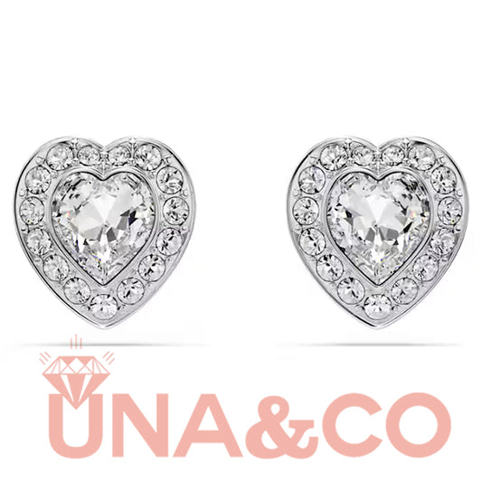 Grande Angelic Crystal Heart Halo Stud Earrings