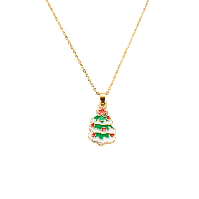 Trendy Christmas Santa Claus Necklace
