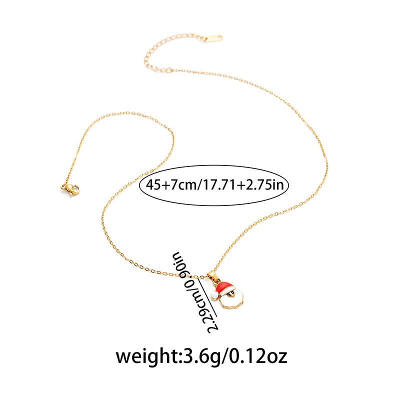 Trendy Christmas Santa Claus Necklace