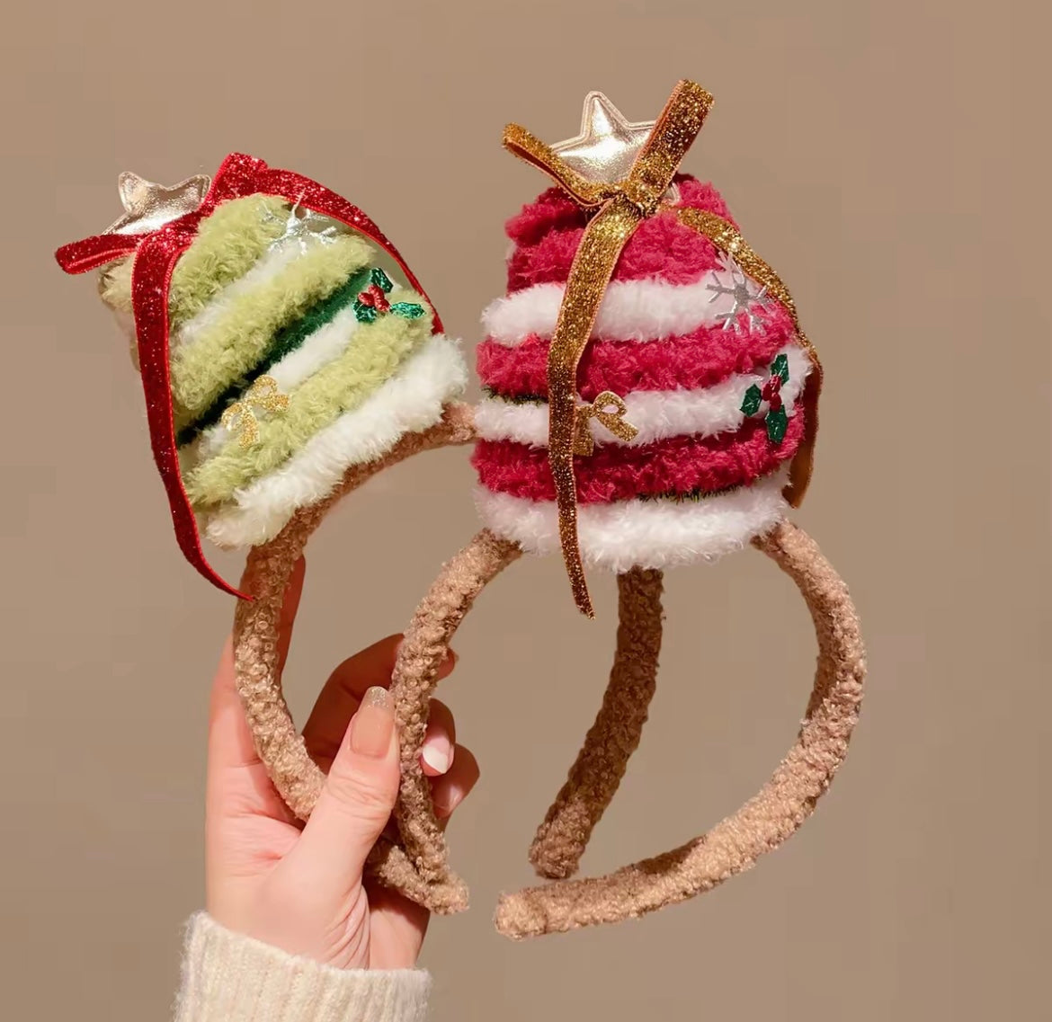 Christmas Plush Headband with Cute Design
