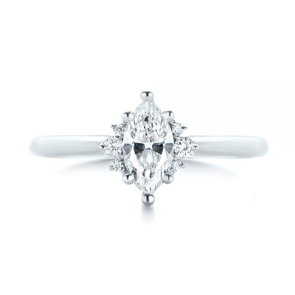 Marquise Cut Solitaire Gemstone Engagement Ring