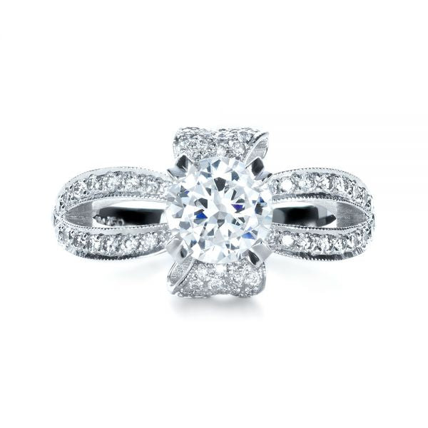 Dazzling Micro-Pave Setting Engagement Ring