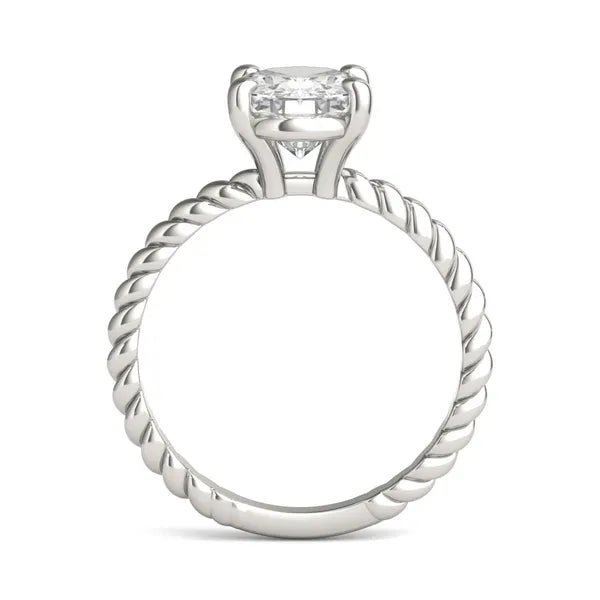 Eternal Unity Oval Solitaire Rope Ring