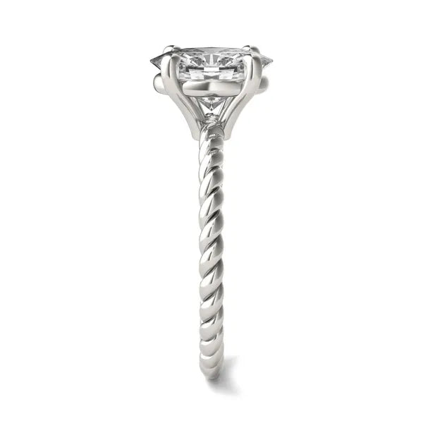 Eternal Unity Oval Solitaire Rope Ring