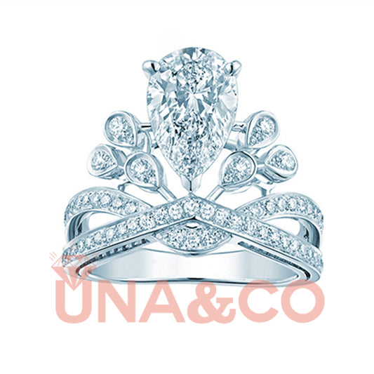 Handmade Crown  CVD Diamond Ring