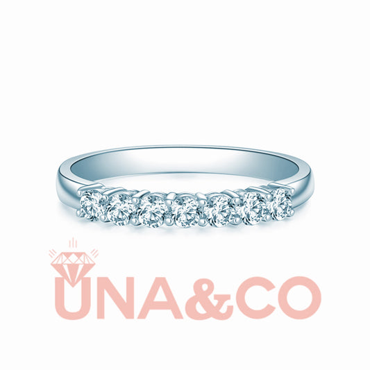 Half A Circle Seven CVD diamonds Ring
