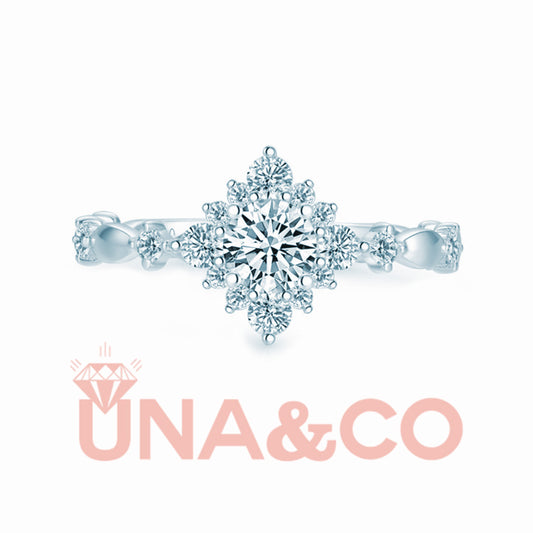 Sicilian Style Romantic Engagement Ring