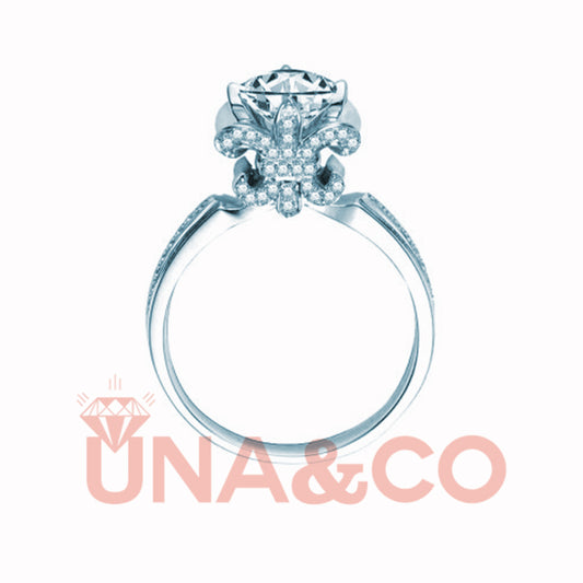 Iris Bud Shape Setting Moissanite Ring