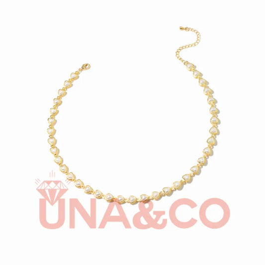 Unique and Graceful Pearl Collarbone Necklace UNA.CO