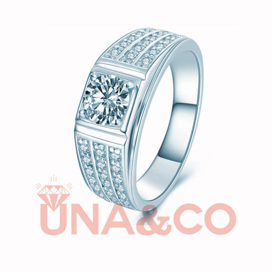 Rows Of CVD Diamonds Delicate Men's Ring