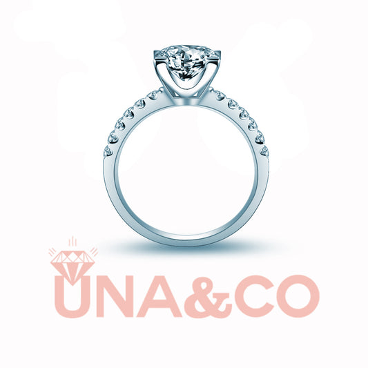 Fashion Luxury Princess Square-shaped CVD Diamond Ring