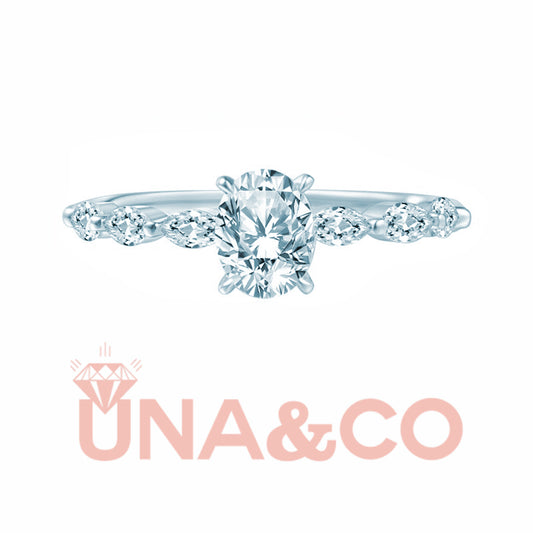 Oval and Marquise Cut Engagement Ring