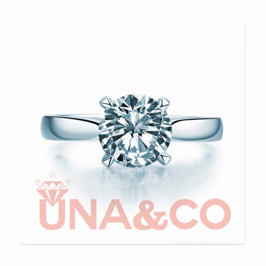 Classic Four Prong Setting CVD Diamond Ring