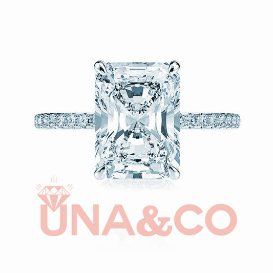 Sparkling Radiant Cut Engagement Ring